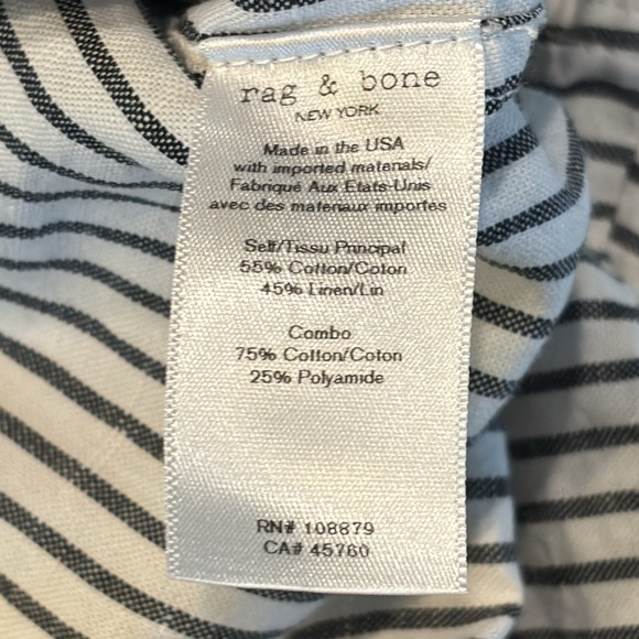 RAG & BONE Blouse Wrap Shirt V-Neck Side Tie Long Sleeved Women’s Size S EUC - Picture 5 of 12